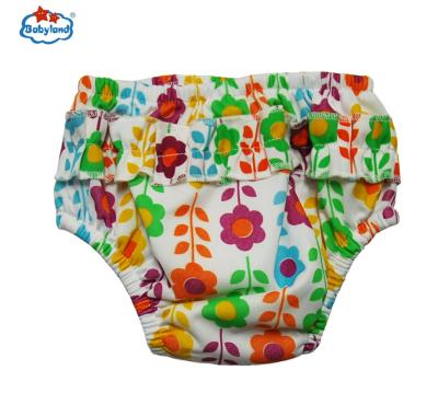 China Babyland Good Quality Printed Reusable Swimming Diaper Three Sizes Swim Diaper for sale