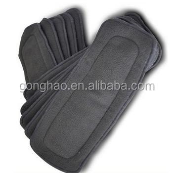 China High Absorbency Baby Cloth Diaper Insert High Absorption Bamboo Charcoal Insert Boosters for sale