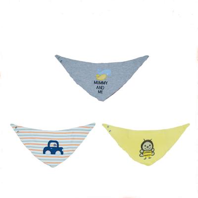 China Antibacterial Hot Sale Soft 100% Cotton Baby Bandana Bibs With Cute Patterns for sale