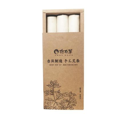 China Dia4x28cm high quality handmade herbal hot moxa stick body moxa roll for moxibustion for sale