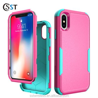 China High Auality Soft TPU+PC TPU Back Cover Cell Phone Case For iPhone X/XS for sale