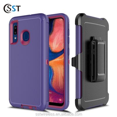 China PC+TPU Hybrid Colorful Splice Back Waterproof Mobile Phone Case For Samsung A20 A30 for sale