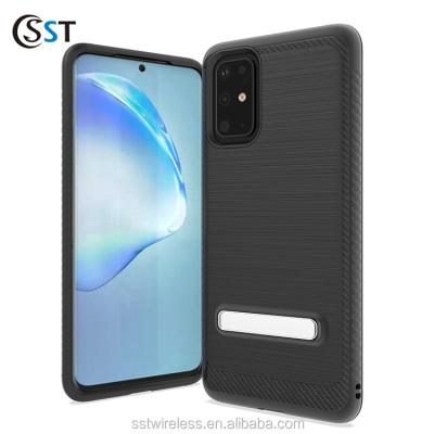 China Unique PC+TPU 2 In 1 Hybrid PC TPU Stealth Kickstand Phone Case For Samsung S20 Plus for sale