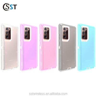 China Transparent PC+TPU Clear Mobile Phone Universal TPU Case Accessories For Samsung Note 20 Ultra for sale