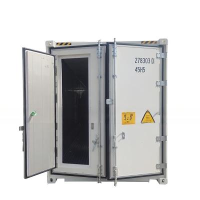 China Stroage Function Double Rear End Swing Door 40ft PU Foam Insulated Reefer Refrigerated Body Shipping Isolated Container for sale