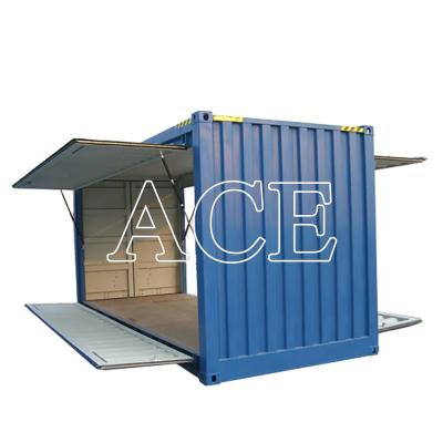 China 20ft Side Door Steel Dry Container ABS Ventilate Cover Double Swing High Cube Shipping Container with 20 Foot Opening for sale