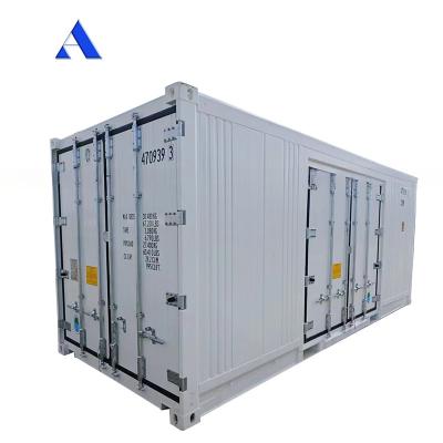 China Carrier Cooler 20ft Reefer Container con puerta lateral de aluminio de fondo Termo Rey congelador refrigerado en venta