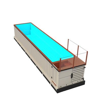 China 40ft Shipping Container Swimming Pool Outdoor with Durable Corten-A Structure and Plywood Floor for sale