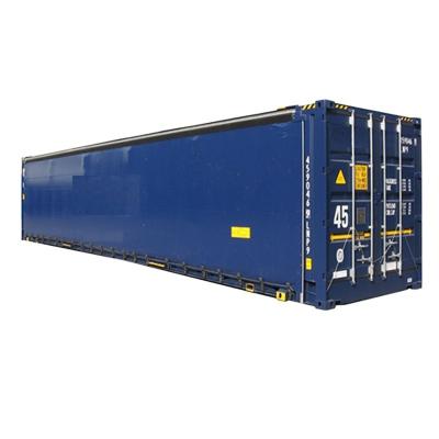 Cina 12192 x 2550 x 2896 mm Alto cubo 40ft Container di trasporto con porta laterale a tenda in PVC in vendita