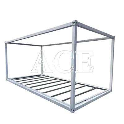 China Droogcontainer gegalvaniseerd gemakkelijk te verwijderen 6m lengte roestvrijstalen frame 20ft Shipping container frame Capaciteit 33.2CBM Te koop