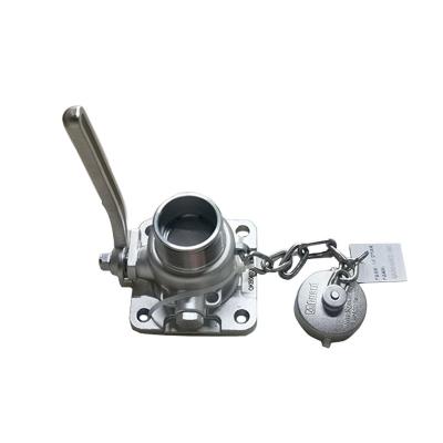 China ISO Tank Container Spare Parts and Accessories 1.5'' BSP Air Inlet Ball Valve with Temperature Gauge for sale