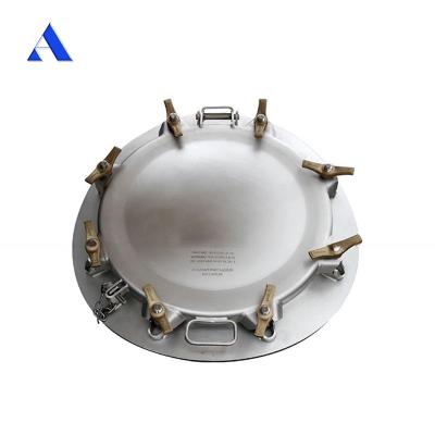 China ISO Tank Shipping Container Spare Parts and Accessories 500mm Low Profile Manlid Assembly with Air Inlet Ball Valve 1.5'' BSP for sale