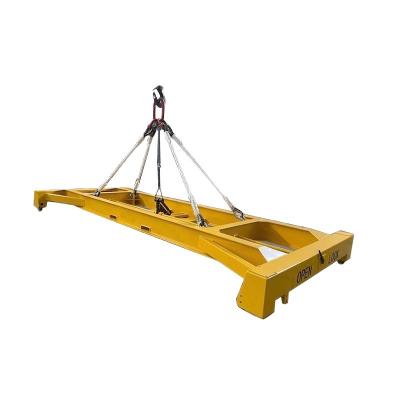 China Condition 42 Tons Payload 40ft Shipping Container Spreader Semi-Auto Lifting Beams with Sling Demension 12118 x 2438 mm for sale