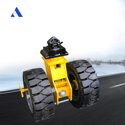 China Sturdy and Durable Heavy Duty Molded Rubber Tire Casters for Moving Shipping Container H x L 550 X 500MM for sale