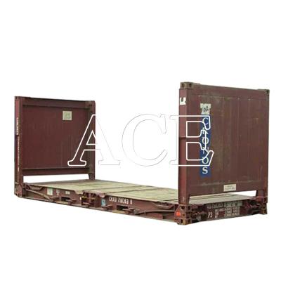 China Corten Steel 20ft 40ft Used Flat Rack Containers Second Hand Floor Plywood or Steel for sale