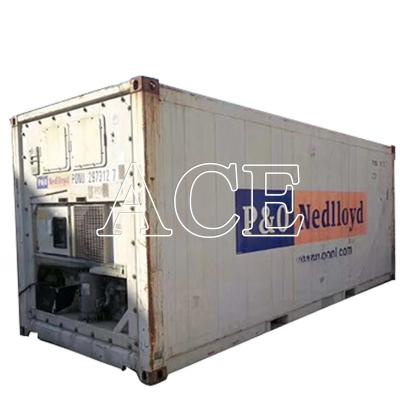 China 20 pies congelador refrigerado de segunda mano menos 18 grados contenedor Reefer en Dubai Puerta de apertura 2290 x 2246 MM Edad 2004-2008 en venta