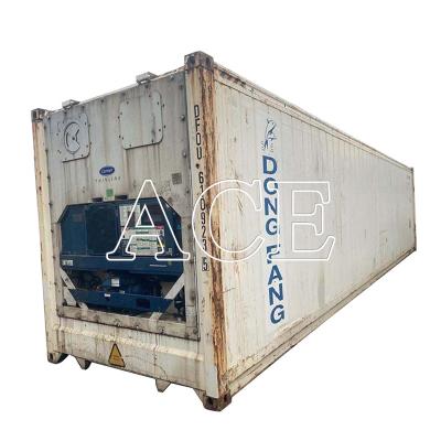 China Second Hand 40ft Carrier Refrigerator Containers Used 40 Feet Reefer Containers with T Shape Floor for sale