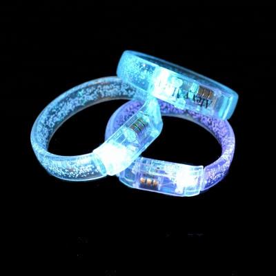 China Custom logo plastic flashing flashing bracelet led flashing bubble led bracelets party led flash light bracelet for multicolor led for sale