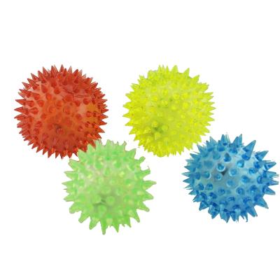 China Viable Walk Dog Pet's Toy Night Light Led Spike Ball 2020 For Dog Cat Multi Color for sale