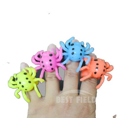 China Promotion Spider Jelly Flashing Led Ring For Halloween for sale