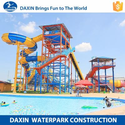 China Realistic Formula Swimming Pool Daxin Big Falling Water Slides For Sale Rapid Water Park for sale