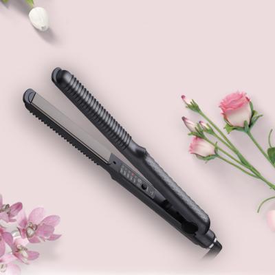 China New Commercial Style Multifunctional Titanium Hair Straightener 1inch Flat Iron Hair Crimper and Straightener for sale