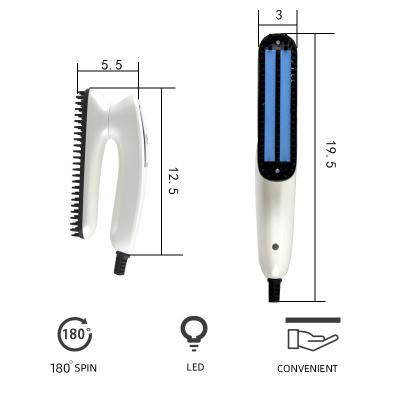 China Newest Salon Men Styling Hair Comb Clips Straightener Hair Controller Quick Styler Flat Iron Brush Comb for sale