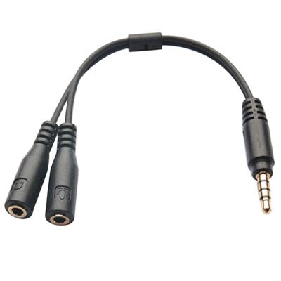 China For iPod 3.5mm 2 Stereo Audio Male To Female Earphone MIC Y Splitter Cable Cord Adapter for sale