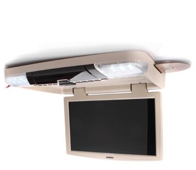 China Car Accessories Factory Supply 15.6 Inch IR/FM/AV Player Bus TV Roof Mounted Flip Down Car Roof Monitor for sale