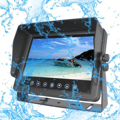 China AV Input Premium Quality Stunning Help Aluminum Alloy Waterproof Car Monitors LCD 7 Inch for sale