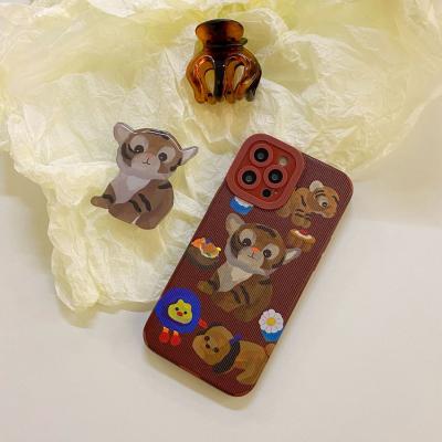 China New Shockproof Tiger Cub With Bracket Phone Case For Iphone 11 13 12 pro Max Mobile Phone Case for sale