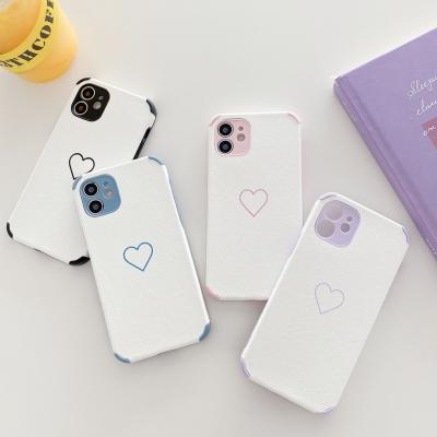 China Simple Anti-drop ins style and cute lamb girly love printing cell phone case for iPhone 11 12 13 for sale