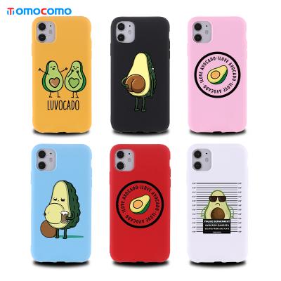 China Cute Anti-fall New Design Avocado Printed Phone Case For iphone 13 12 11 for sale