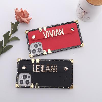 China Custom Personalized Anti-fall Designer Letter Strap For iphone 13 max case pro case for sale