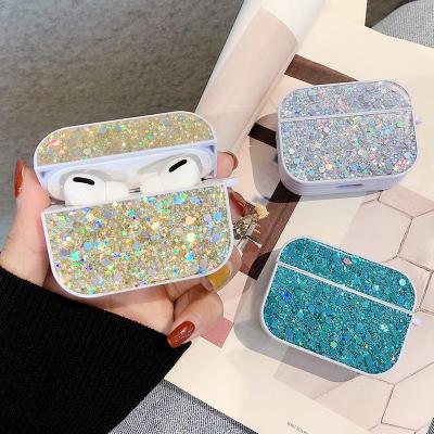 China Beautiful Luxurious Epoxy Glitter Earphone Cover Device Shell Suitable For Airpods Pro Wireless Earphone Cover For Airpods 1/2 for sale