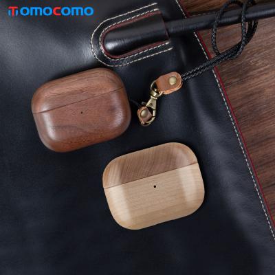 China For TOMOCOMO Earphone Luxury Retro Design Custom Laser Carving Wooden Bamboo For Airpod Case For Airpod Pro Case for sale