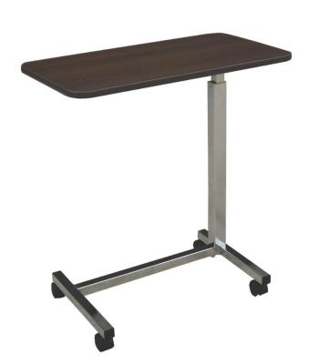 China Fender Height Adjustable Jumao Q05 Economy Overbed Table With Wood Top Table For OEM Medline for sale