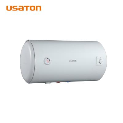 China Household Good Quality 50L Bathroom Tank Storage Electric Horizontal Hot Water Heater For Shower for sale