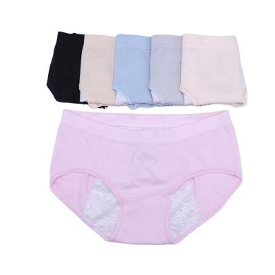 China Women's Antibacterial Seamless Bamboo Underwear Wholesale Menstrual Cotton 3 Layer Leak Proof Menstrual Period Panties for sale