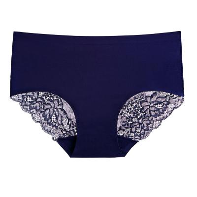 China Antibacterial women lady of lace briefs ice silk has no trace of luxurious lace appeal in the waist triangle of one-piece type for sale