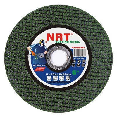 China 6 Inch 150x1.6x22 Ferrous NEAR RRT Green 6 High Speed ​​Metal Grinding Wheel For Metal And Stainless Steel for sale