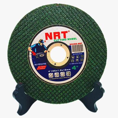 China High Quality NEAR REAL TIME Ferrous Metal Stainless Steel Cutting Net Green Wheel 4Inch 105x1.2x16 Dual for sale