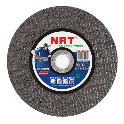 China 6 Inch 150x1.6x22 Ferrous NEAR REAL TIME Ultra Thin Resin Metal Grinding Wheel For Metal Cutting for sale