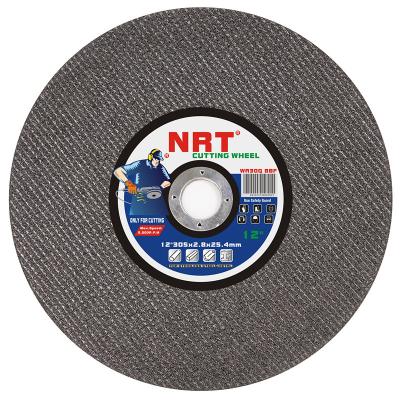 China 12 Inch 305x2.8x25 Net Resin NEAR REAL Ferrous Double Metal Grinding Wheel For Metal And Stainless Steel Cutting for sale