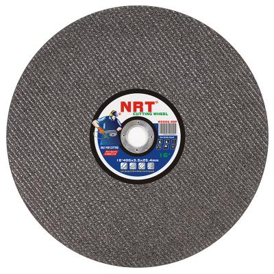 China 16 Inch 400x3.5x25 NEAR REAL TIME Ferrous Net Resin Double Metal Grinding Wheel For Metal And Stainless Steel Cutting for sale