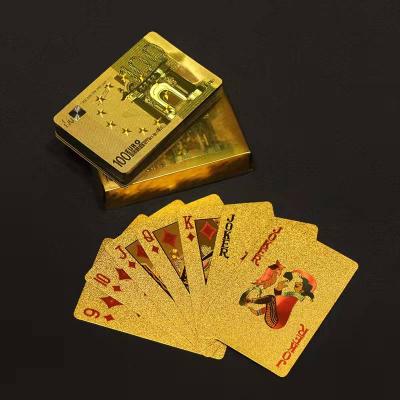 China Entertaiment Playing Cards Table Games Soft Gold Foil Board Game Prizes Soft Cheap Price Poker Red Card Paper for sale