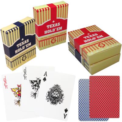 China Entertaiment Game Cards Deluxe Poker Plastic Custom Playing Cards For Table Game for sale