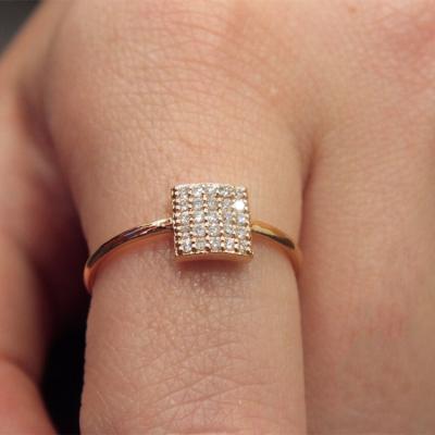 China Vintage Silver Modern Simple Rings Adjust CZ Ring Minimalist Wedding Band Ring for sale