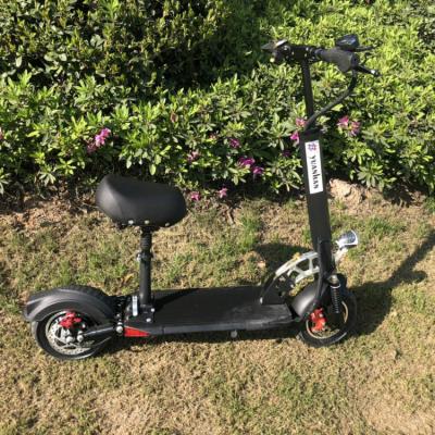 China Front& Factory price rear shock suspension (option) new e scooter folding 2 wheel mini electric scooter with 48V 350W for sale