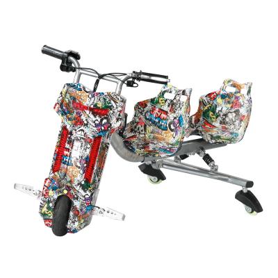 China two seat for parents and children drift electric tricycle scooter scooter three wheels children kids car 8inch for sale